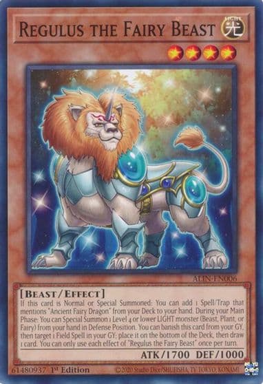 Regulus the Fairy Beast Alliance Insight Yu-Gi-Oh! card