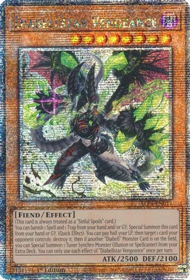 Diabellstar Vengeance Quarter Century Secret Rare Alliance Insight Yu-Gi-Oh! card
