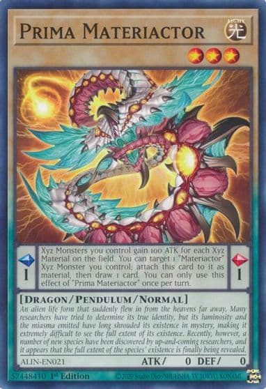 Prima Materiactor Alliance Insight Yu-Gi-Oh! card