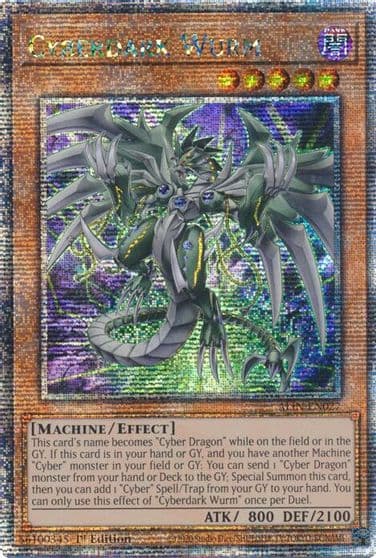 Cyberdark Wurm Quarter Century Secret Rare Alliance Insight Yu-Gi-Oh! card
