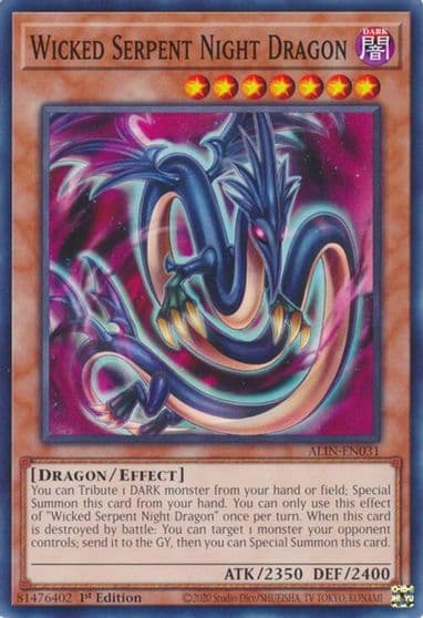 Wicked Serpent Night Dragon Alliance Insight Yu-Gi-Oh! card