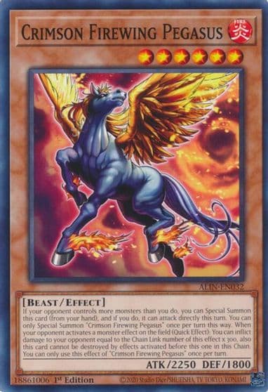 Crimson Firewing Pegasus Alliance Insight Yu-Gi-Oh! card
