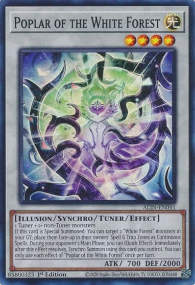Poplar of the White Forest Alliance Insight Yu-Gi-Oh! card