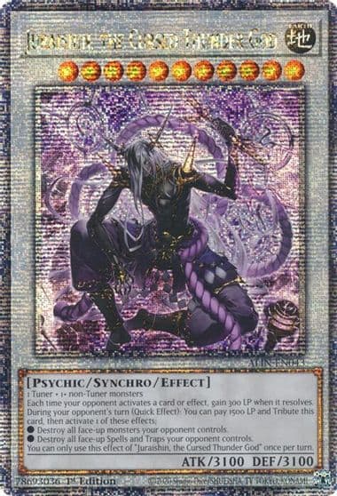 Juraishin the Cursed Thunder God Quarter Century Secret Rare Alliance Insight Yu-Gi-Oh! card