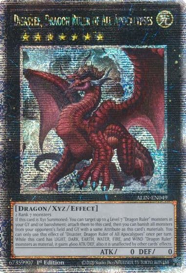 Disaster Dragon Ruler of All Apocalypses Quarter Century Secret Rare Alliance Insight Yu-Gi-Oh! card