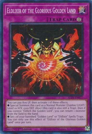 Eldlixir of the Glorious Golden Land Alliance Insight Yu-Gi-Oh! card
