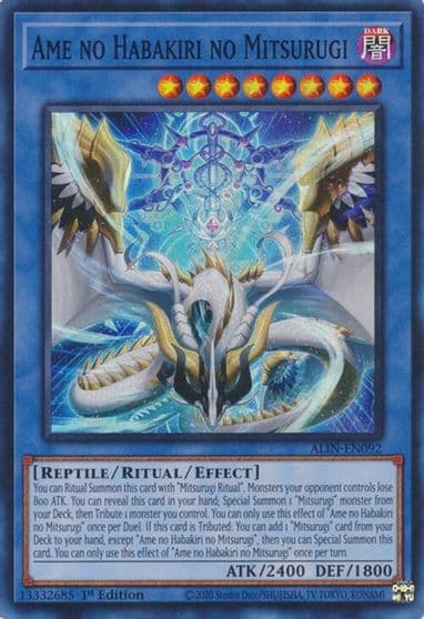 Ame no Habakiri no Mitsurugi Alliance Insight Yu-Gi-Oh! card