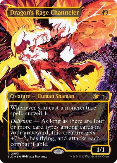 Dragons Rage Channeler 2053 Raised Foil Secret Lair Drop Series Magic card
