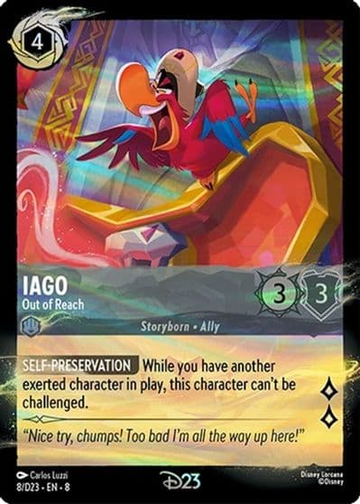Iago Out of Reach D23 Promos Lorcana card