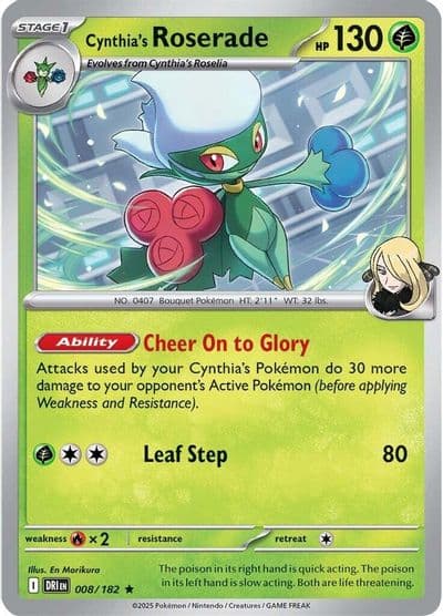 Cynthia's Roserade SV10: Destined Rivals Pokemon card