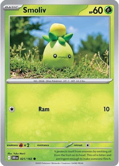 Smoliv SV10: Destined Rivals Pokemon card