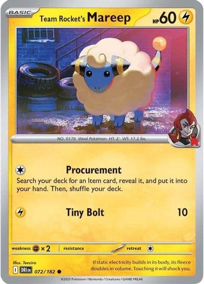Team Rocket's Mareep SV10: Destined Rivals Pokemon card