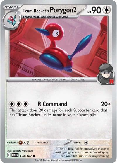 Team Rocket's Porygon2 SV10: Destined Rivals Pokemon card