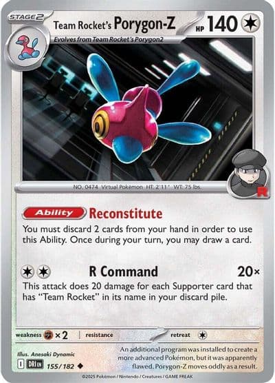 Team Rocket's Porygon-Z SV10: Destined Rivals Pokemon card