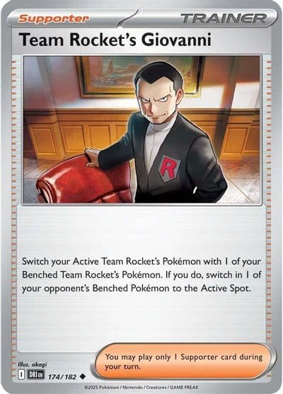 Team Rocket's Giovanni SV10: Destined Rivals Pokemon card