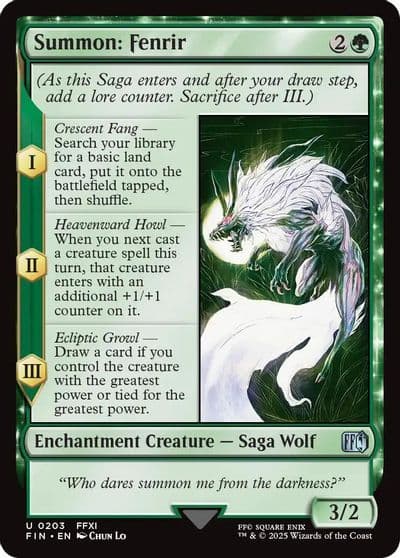 Summon Fenrir FINAL FANTASY Magic card