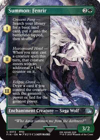 Summon Fenrir Borderless FINAL FANTASY Magic card