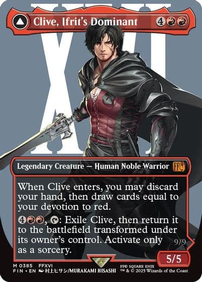 Clive Ifrits Dominant 0385 Borderless FINAL FANTASY Magic card