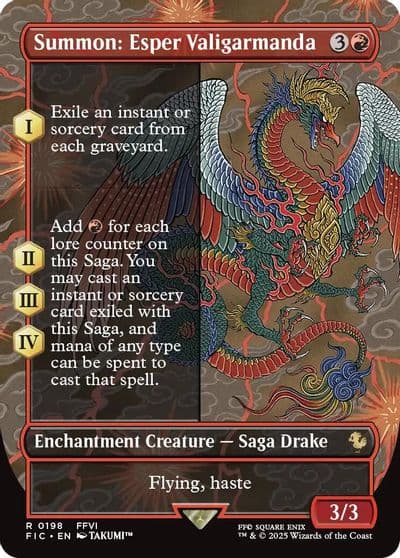 Summon Esper Valigarmanda Borderless Commander: FINAL FANTASY Magic card