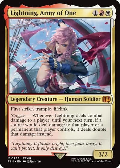 Lightning Army of One FINAL FANTASY Magic card