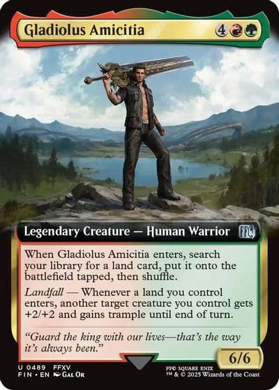 Gladiolus Amicitia Extended Art FINAL FANTASY Magic card