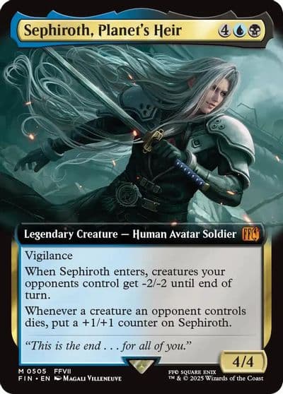 Sephiroth Planets Heir Extended Art FINAL FANTASY Magic card