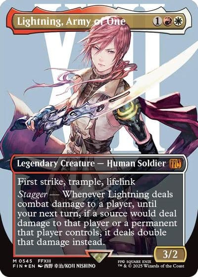 Lightning Army of One 0545 Borderless Surge Foil FINAL FANTASY Magic card