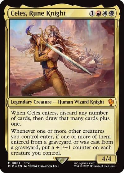 Celes Rune Knight Commander: FINAL FANTASY Magic card