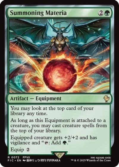 Summoning Materia Commander: FINAL FANTASY Magic card