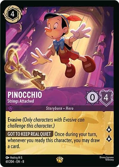 Pinocchio Strings Attached Reign of Jafar Lorcana card