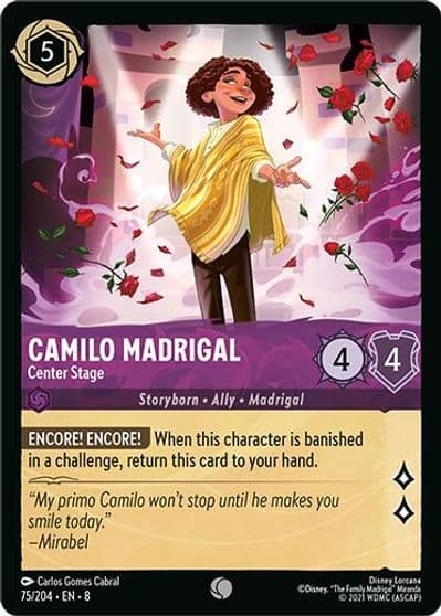 Camilo Madrigal Center Stage Reign of Jafar Lorcana card
