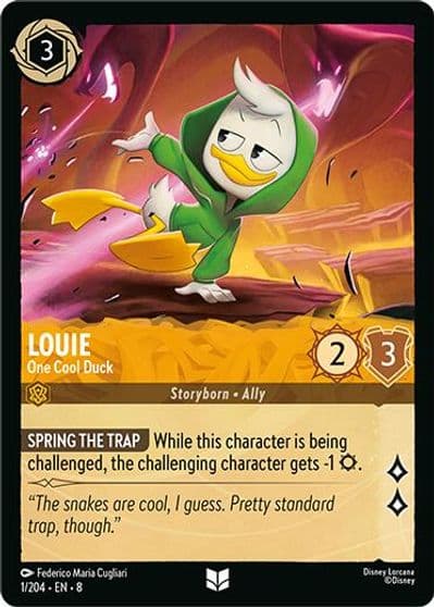 Louie One Cool Duck Reign of Jafar Lorcana card