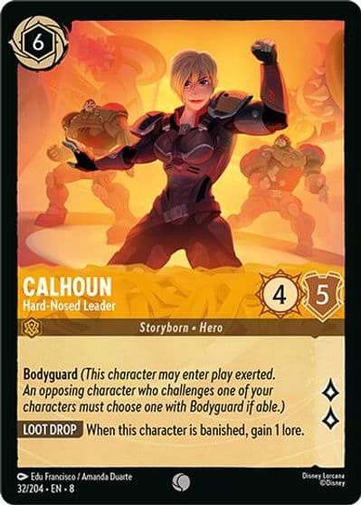 Calhoun Hard Nosed Leader Reign of Jafar Lorcana card