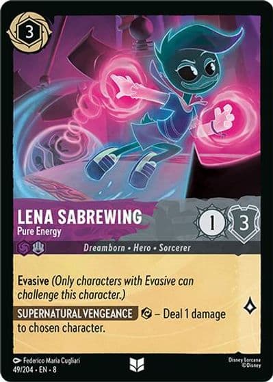 Lena Sabrewing Pure Energy Reign of Jafar Lorcana card