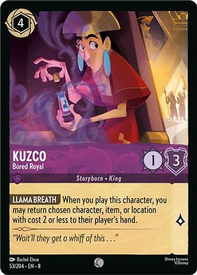 Kuzco Bored Royal Reign of Jafar Lorcana card