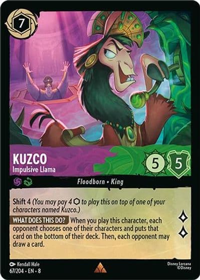 Kuzco Impulsive Llama Reign of Jafar Lorcana card