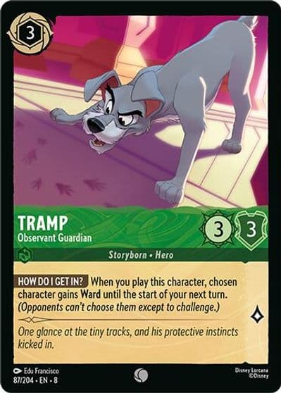 Tramp Observant Guardian Reign of Jafar Lorcana card