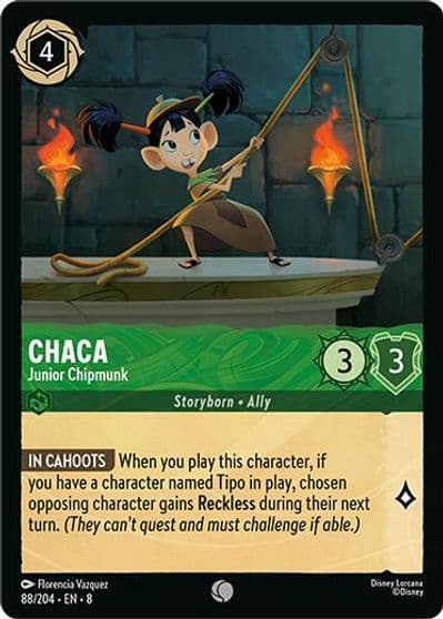 Chaca Junior Chipmunk Reign of Jafar Lorcana card