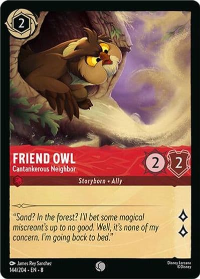 Friend Owl Cantankerous Neighbor Reign of Jafar Lorcana card
