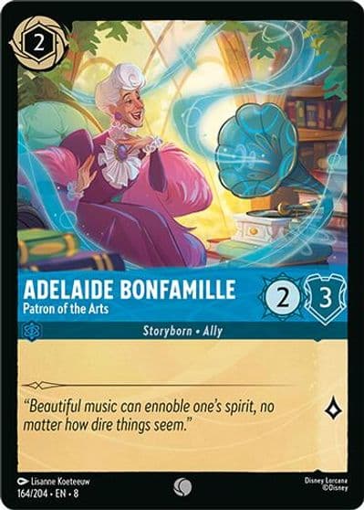 Adelaide Bonfamille Patron of the Arts Reign of Jafar Lorcana card
