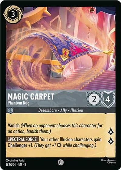 Magic Carpet Phantom Rug Reign of Jafar Lorcana card
