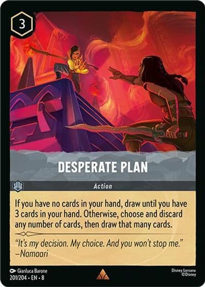 Desperate Plan Reign of Jafar Lorcana card