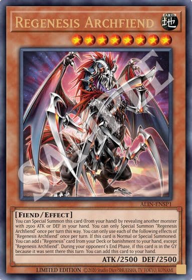 Regenesis Archfiend ALIN ENSP1 Alliance Insight Yu-Gi-Oh! card