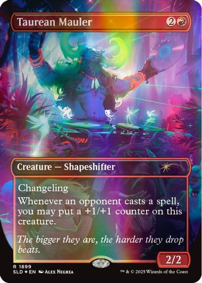Taurean Mauler Double Rainbow Foil Secret Lair Drop Series Magic card