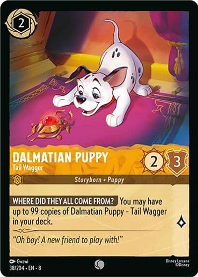 Dalmatian Puppy Tail Wagger Reign of Jafar Lorcana card
