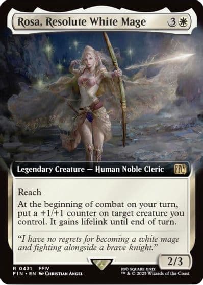 Rosa Resolute White Mage Extended Art FINAL FANTASY Magic card