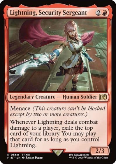 Lightning Security Sergeant FINAL FANTASY Magic card
