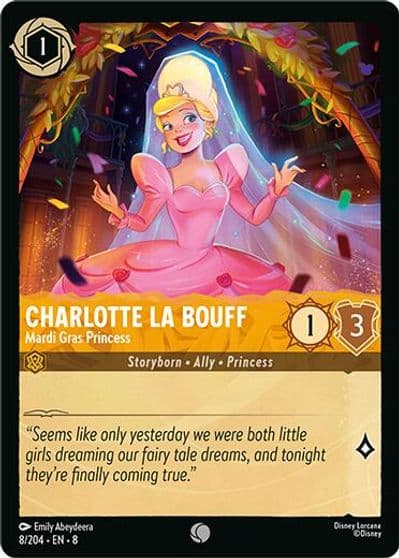 Charlotte La Bouff Mardi Gras Princess Reign of Jafar Lorcana card