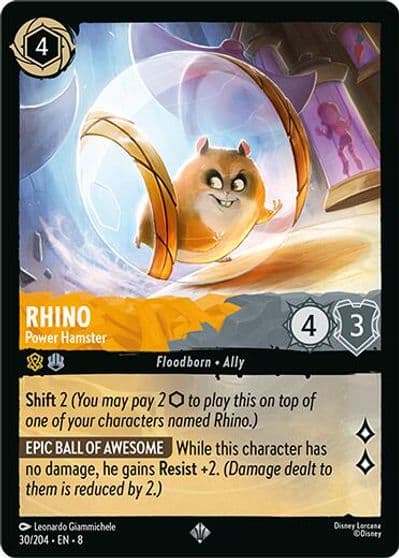 Rhino Power Hamster Reign of Jafar Lorcana card