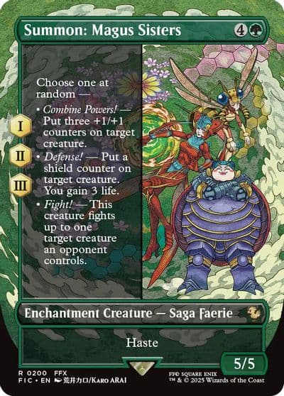 Summon Magus Sisters Borderless Commander: FINAL FANTASY Magic card